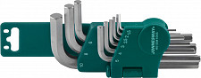 Комплект Jonnesway H01SM109S угловых шестиграников 1, 5-10мм, 9 предметов S2 материал от Водопад  фото 1