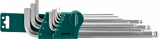 Комплект Jonnesway H06SM109S угловых шестиграников EXTRA LONG с шаром 1, 5-10мм, 9 предметов S2 материал от Водопад  фото 1