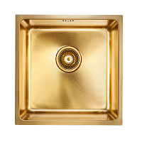 Мойка Paulmark Lassan PM304444-BG 440х440, нержавеющая сталь, цвет брашированное золото от Водопад  фото 1