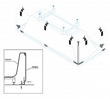 Универсальный установочный комплект Cezares CZR-SCR-FIX-KIT для 2-х панелей прямоугольной акриловой ванны от Водопад  фото 1