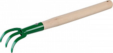 Рыхлитель Росток 39616 75x75x430 мм, 3-х зубый, с деревянной ручкой от Водопад  фото 1