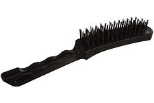 Корщетка стальная КУРС 38443, черная пластиковая ручка, 275 мм, 5-ти рядная от Водопад  фото 1