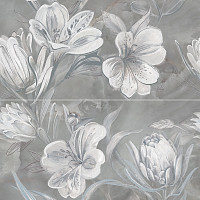 Панно Azori Opale Grey Flower 63*63 (ШТ) от Водопад  фото 1