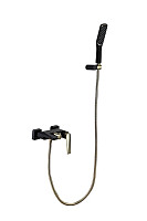 Смеситель для ванны с душем Boheme Venturo 383-B черный / золото от Водопад  фото 1