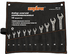 Набор ключей Ombra OMT10S гаечных комбинированных в сумке, 8-24 мм, 10 предметов от Водопад  фото 1