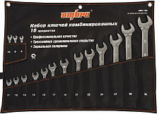 Набор ключей Ombra OMT16S гаечных комбинированных в сумке, 8-32 мм, 16 предметов от Водопад  фото 1