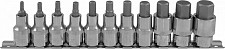 Набор Ombra 912211 насадок торцевых 1/2"DR с вставками-битами шестигранными на держателе, H4-H19, 11 предметов от Водопад  фото 1