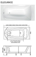 Акриловая ванна 1Marka Elegance 58023 130х70 от Водопад  фото 4