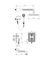 Душевая система Zorg Antic A 104DS-BR, встраиваемая, бронза от Водопад  фото 2