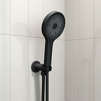 Шланговое подключение Iddis Built-in Shower Accessories 003BL01i62 с держателем для лейки, черный от Водопад  фото 4