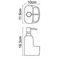 Дозатор WasserKRAFT K-8499BLACK с емкостью для губки от Водопад  фото 2