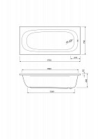 Акриловая ванна Cezares Piave PIAVE-170-70-42-W37 170х70 от Водопад  фото 3
