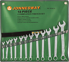 Набор ключей Jonnesway W26112S гаечных комбинированных в сумке, 8-22 мм, 12 предметов от Водопад  фото 1