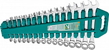 Набор ключей Jonnesway W45516S гаечных комбинированных трещоточных на держателе, 8-24 мм, 16 предметов от Водопад  фото 1