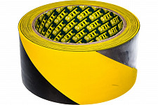 Лента FIT 11859 разметочная, самоклеющаяся, черно-желтая, 50 мм х 25 м от Водопад  фото 1