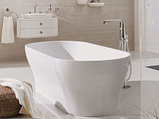 Смеситель для ванны с душем Grohe Essence New 23491001 напольный, хром от Водопад  фото 3
