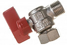 Кран шаровый Elsen EV95.1212 угловой 1/2&quot; Н-В , с накидной гайкой, ручка, красный