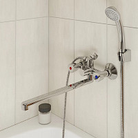 Смеситель для ванны с душем Milardo Tring TRISBL2M10 длинный излив, хром от Водопад  фото 5
