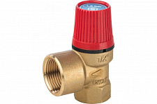 Клапан предохранительный Stout SVS-0010-016015 1/2"х1/2", для отопления 6 бар (производство OR) от Водопад  фото 1
