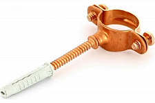 Хомут для труб Uni-Fitt 851R2200 22 медный со шпилькой и дюбелем от Водопад  фото 1