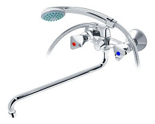 Смеситель для ванны с душем Varion Лазер 7012361 длинный излив, хром от Водопад  фото 1