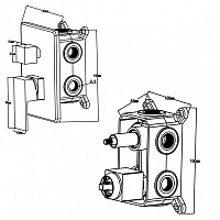 Душевая система Swedbe Platta 5545 со встроенным смесителем, хром от Водопад  фото 2