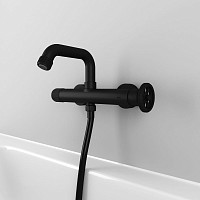 Смеситель для ванны Iddis Grange GRABLR2i02WA, черный от Водопад  фото 3