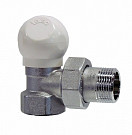 Клапан Te-Sa 100-04 1/2” ВР-НР ручная регулировка, угловой для стальных труб, 10бар, t-100*С, никель