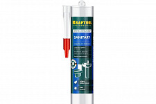Герметик санитарный силиконовый Kraftool KRAFTSIL "SANITARY" 300 мл, белый, туба от Водопад  фото 1