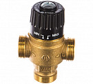 Клапан термостатический Stout SVM-0125-186520 смесительный для систем отопления и ГВС 3/4&quot; НР 30-65°С KV 1,8, центральное смешивание