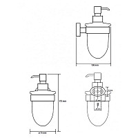 Дозатор для жидкого мыла Bemeta Oval 118409011 хром от Водопад  фото 2