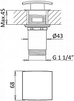 Смеситель для раковины Cezares Porta PORTA-LS1-BIO с донным клапаном, белый матовый от Водопад  фото 3