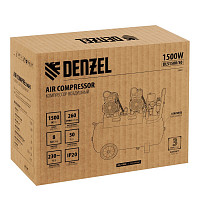Компрессор Denzel DLS 1500/50, 58027 безмаслянный малошумный1500 Вт, 2х750, 50 л, 260 л/мин от Водопад  фото 5