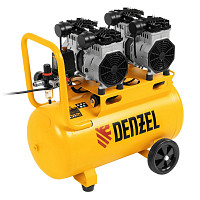 Компрессор Denzel DLS 2200/50, 58031 безмаслянный малошумный 2200 Вт, 2х1100, 50 л, 380 л/мин от Водопад  фото 1