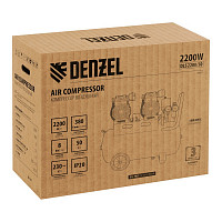 Компрессор Denzel DLS 2200/50, 58031 безмаслянный малошумный 2200 Вт, 2х1100, 50 л, 380 л/мин от Водопад  фото 5
