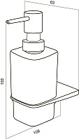 Уценка. Диспенсер стеклянный для жидкого мыла с настенным держателем Am.Pm Inspire A5036964, хром, УЦ-Л92-000000111 от Водопад  фото 2