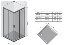 Душевая дверь Ravak Blix BLRV2 100 сатин-транспарент от Водопад  фото 3