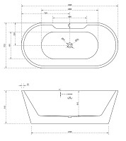 Акриловая ванна Abber AB9299-1.5 150х80х60 от Водопад  фото 4