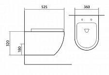 Унитаз подвесной Акватек Европа AQ1901-MB безободковый с сидением микролифт, черный матовый от Водопад  фото 2