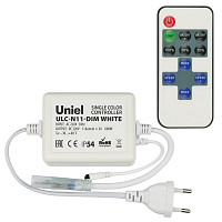 Контроллер Uniel ULC-N11-DIM WHITE UL-00002277 для управления светодиодными лентами с пультом от Водопад  фото 1