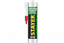 Герметик нейтральный силиконовый Stayer Master STAYER 260, мл, белый от Водопад  фото 1