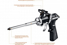 Пистолет для монтажной пены Kraftool Grand 06853, цельнометаллический от Водопад  фото 2