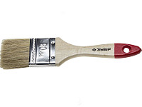 Кисть плоская Зубр Универсал-Стандарт 4-01001-038, натуральная щетина, деревянная ручка, 38мм