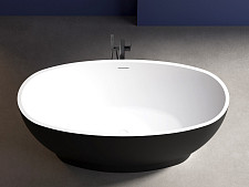 Акриловая ванна Abber AB9207MB 165х80х60 черная матовая от Водопад  фото 3