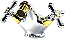 Смеситель для биде Webert Armony AM710102017, с донным клапаном, хром / золото от Водопад  фото 2