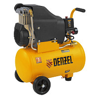 Компрессор Denzel DLC1300/24 58171 воздушный безмасляный 1,3 кВт, 24 литра, 206 л/мин от Водопад  фото 1
