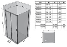 Душевая дверь Ravak Blix BLDP2-120 сатин-транспарент от Водопад  фото 3
