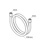 Шланг для душа Damixa 760400264 1750 мм, хром от Водопад  фото 2