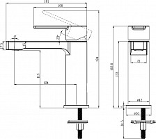 Смеситель для раковины Villeroy & Boch Architectura TVW10300400061 с донным клапаном, хром от Водопад  фото 2