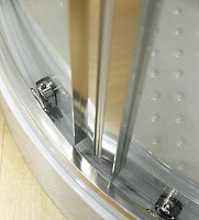 Душевой уголок Belbagno Due-R-2-90-C-Cr, 900х900х1900, стекло прозрачное, профиль хром, без поддона, радиальный от Водопад  фото 2